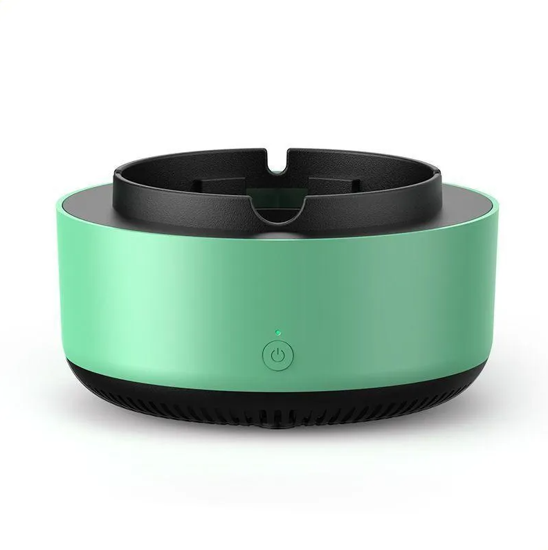 Cenicero Purificador De Aire Portátil para Cigarros con Filtro Anti-Olor Verde