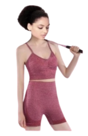 Set de Yoga de 2 Piezas Rosa